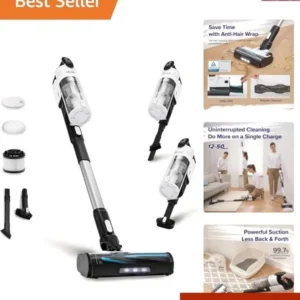 Cordless Vacuum Cleaner, Stick Vac with Tangle-Resistant Design, Up to 50 Min...