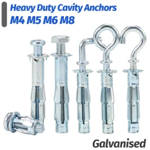 Plasterboard Fixings Heavy Duty Hollow Wall Cavity Anchors Metal Brolly Plug